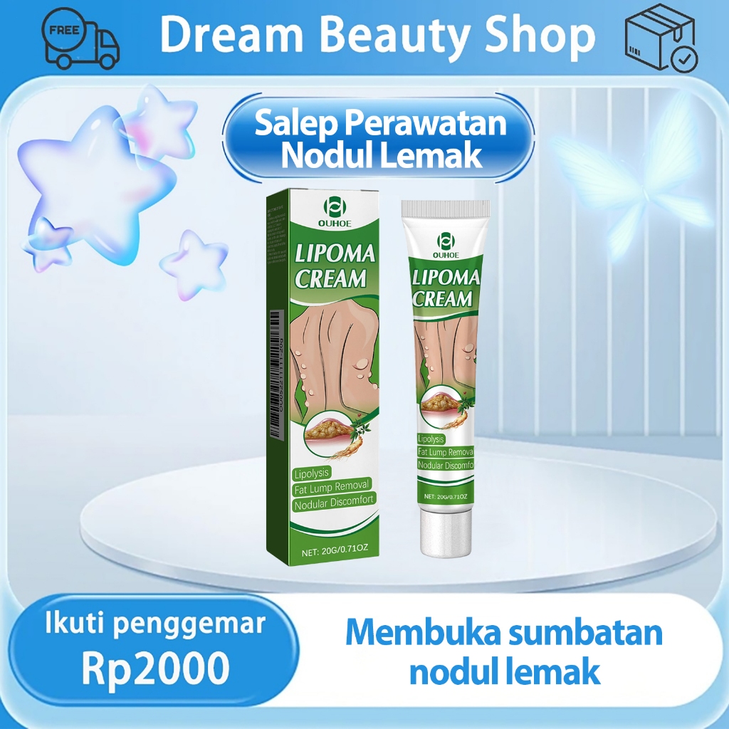OUHOE cream lipoma 20g lipoma crem salep benjolan  cream lipoma original cream lipoma salep benjolan