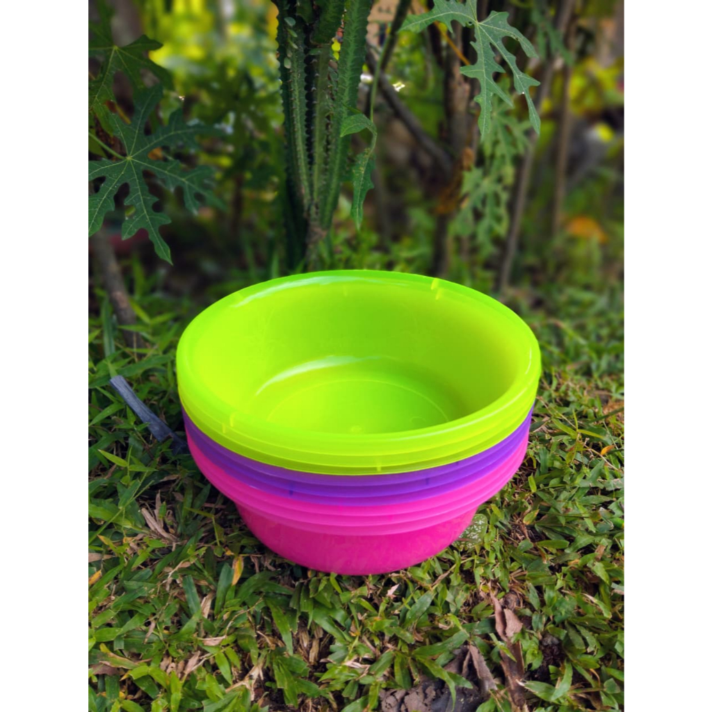 Baskom Bulat - Baskom Plastik Transparan Trisula 12 - Besek - Baskom Warna Warni - Besek Riungan - B