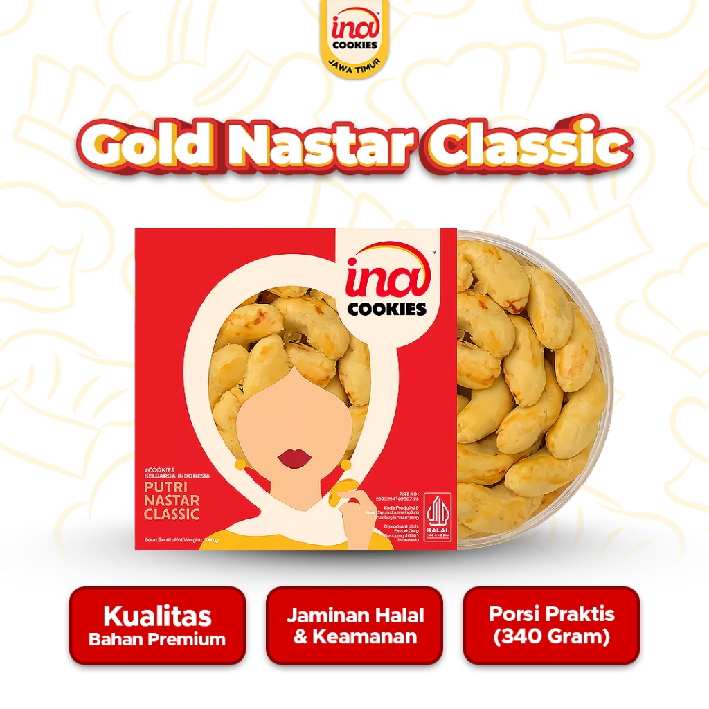 INA COOKIES Malang - NASTAR CLASSIC Kue Kering Premium Jajan Lebaran - READY STOCK