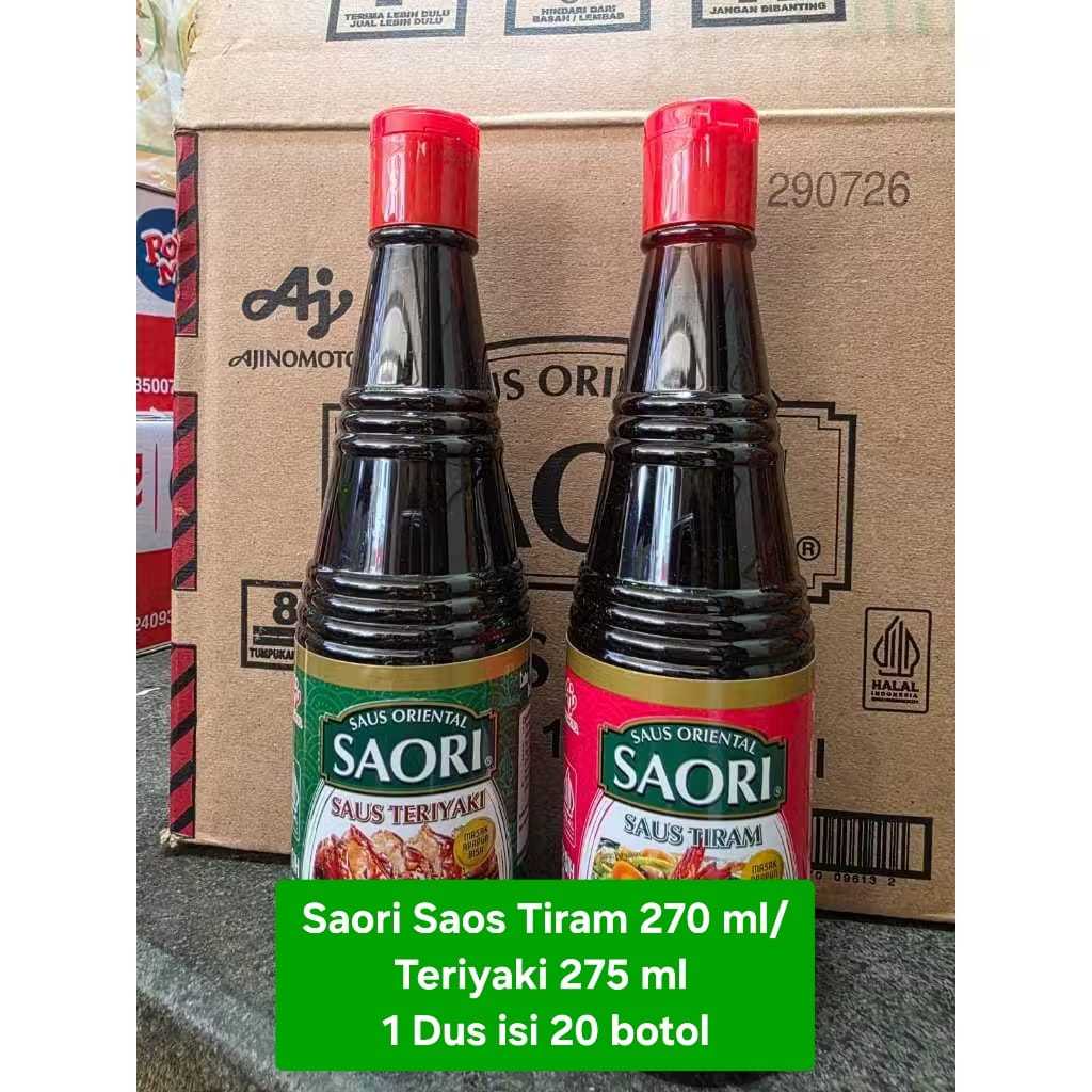 1 Dus Saori Saus Tiram 270 ml / Saos Teriyaki 275 ml isi 12 botol