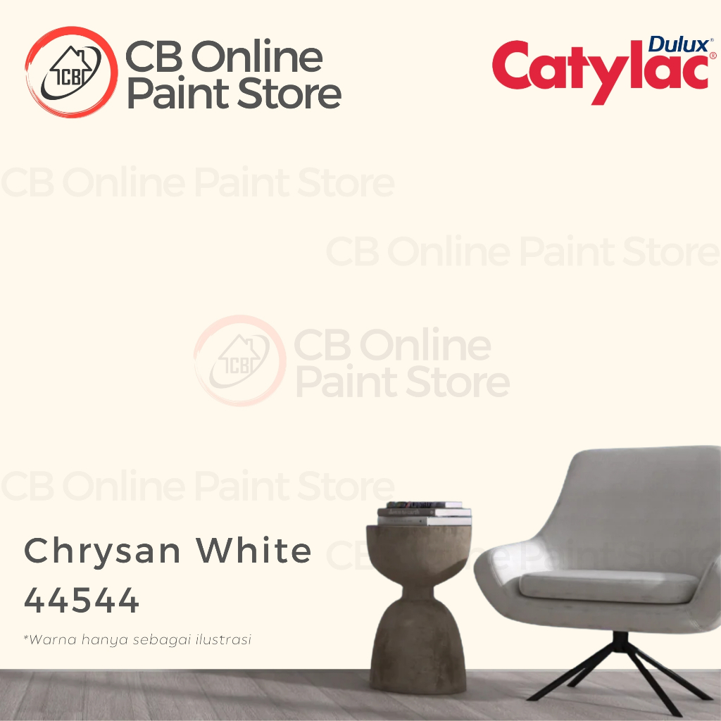CAT TEMBOK DULUX CATYLAC - CHRYSAN WHITE 44544 - GALON