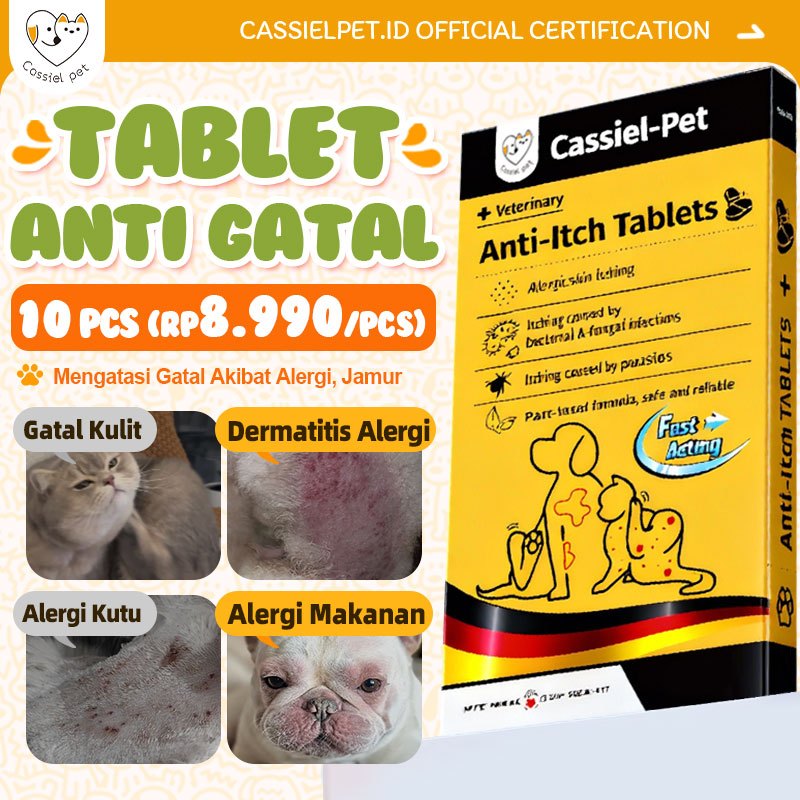 Tablet Anti Gatal dan Alergi untuk Anjing dan Kucing - Redakan Gatal Akibat Jamur dan Eksim