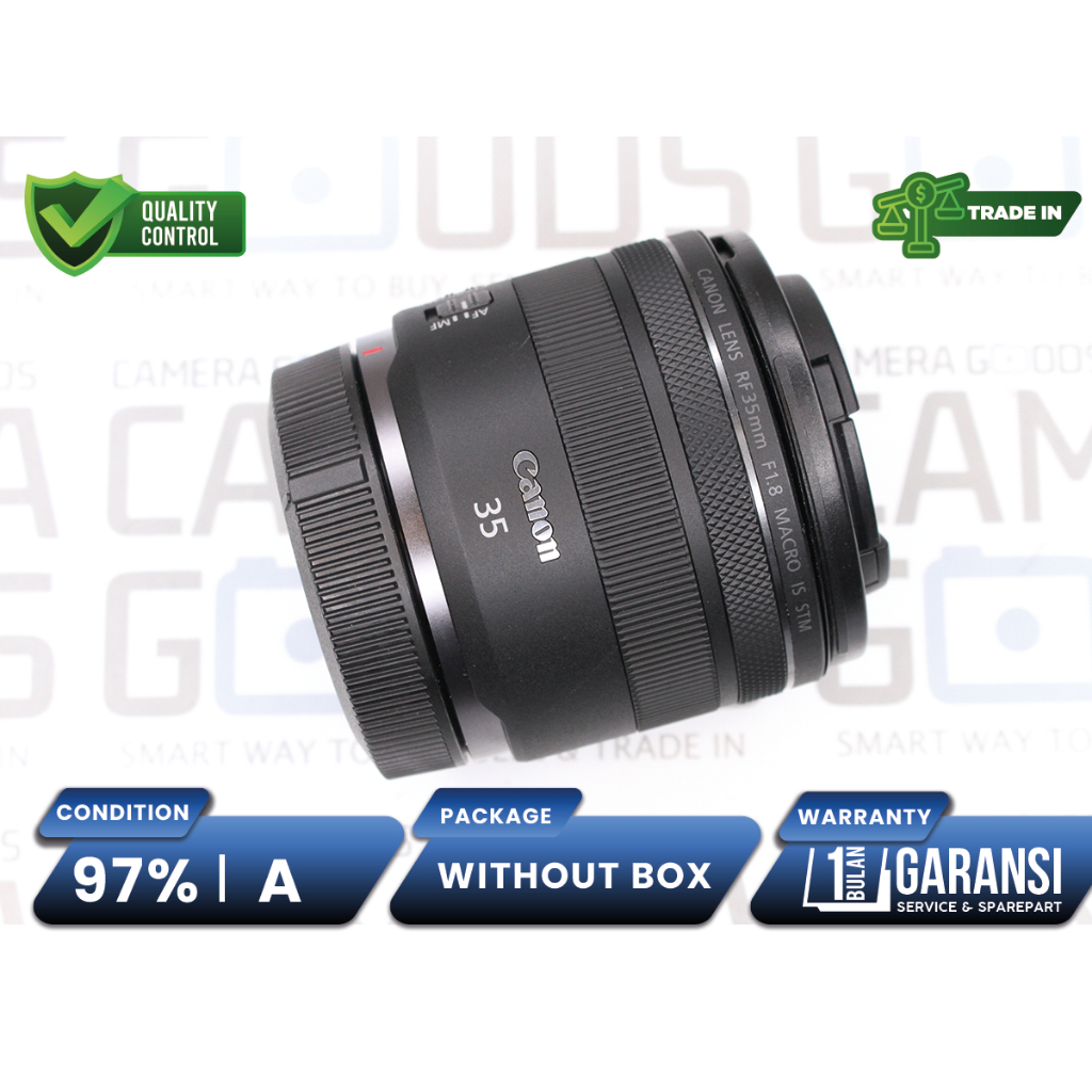 Lensa Canon RF 35mm F1.8 Macro IS STM Lens Second Bekas Grade A / RF35mm f/1.8 - L250602