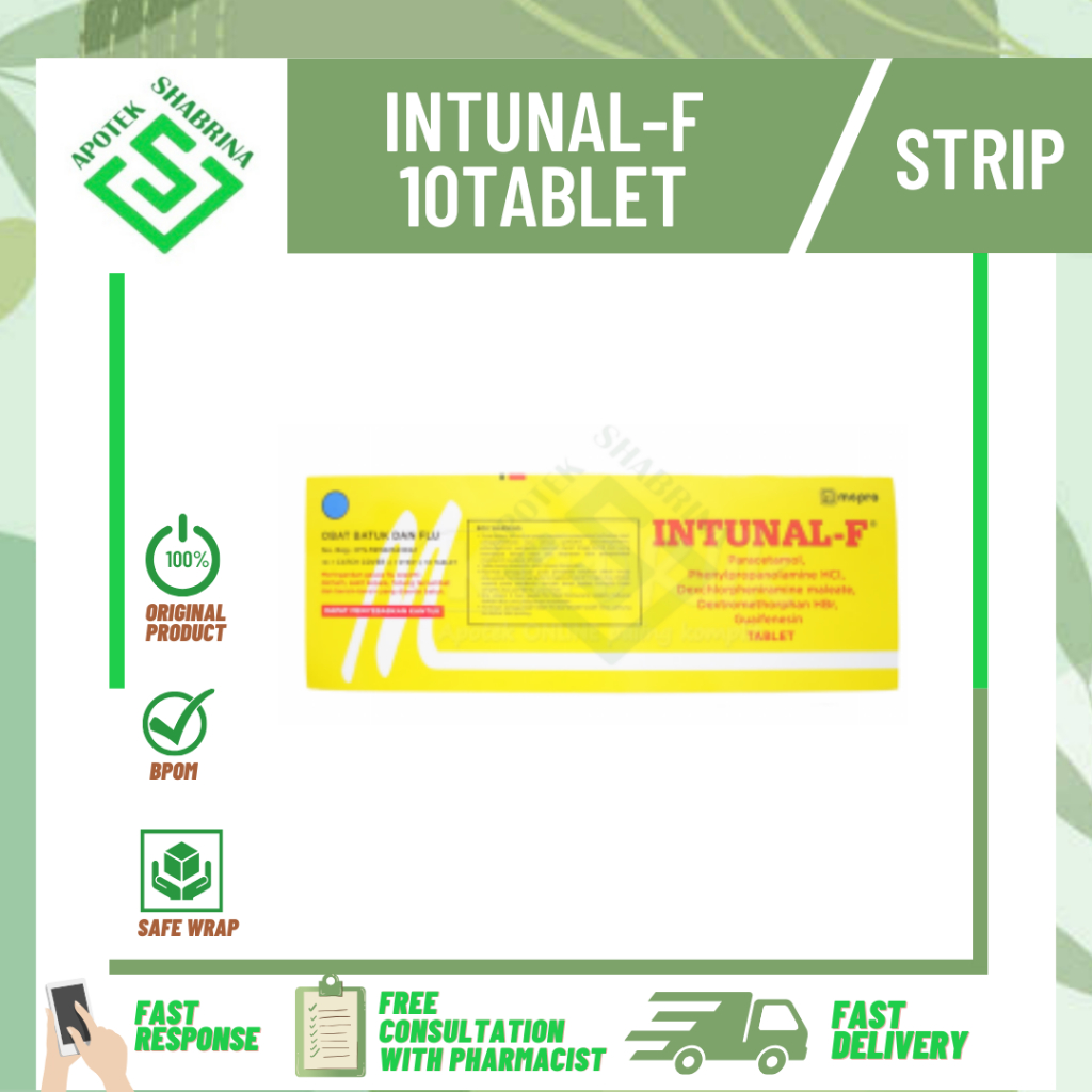 intunal f 10tablet / strip / demam batuk pilek