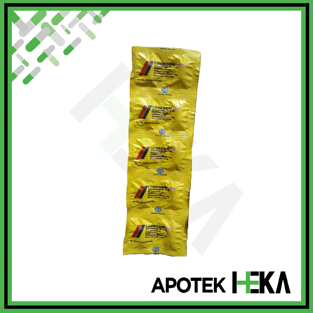 Lodecon Forte Strip isi 10 Kaplet - Obat Flu dan Batuk (SEMARANG)