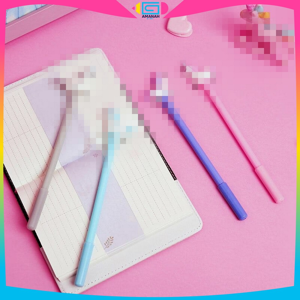 Alat Tulis Pena Karakter Kuda Pony Gemoy / Perlengkapan Alat Tulis Sekolah Kantor Stationary Amanah 