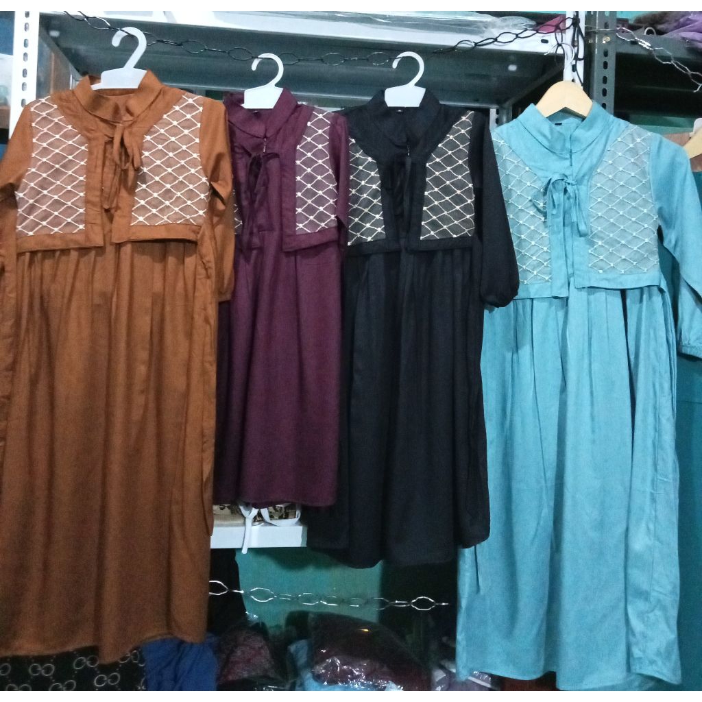 Gamis rompi brukat rayon twill/gamis brukat rayon twill/gamis rayon twill/pakaian anak perempuan/Gam