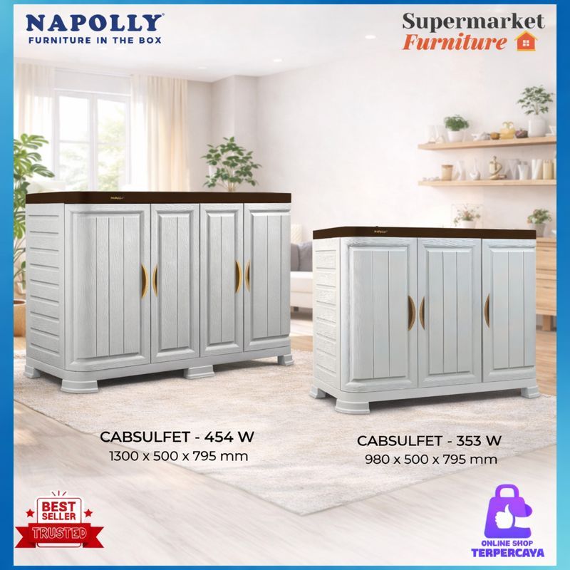 CARGO - NAPOLLY CABSULFET 353 P RAK TV BUFET LEMARI PLASTIK BUFET RAK TV ASTETIC LEMARI BUKU PAKAIAN