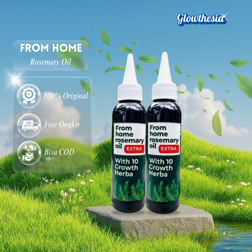 ROSEMARY OIL FROM HOME ALAMI (FREE GIFT) Perawatan Alami Rambut Rontok Rusak 100ML Perawatan Rambut 