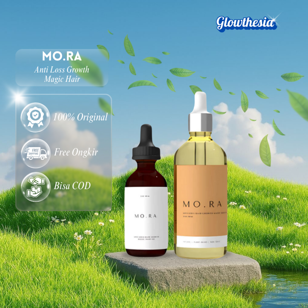 GROWTH MAGIC HAIR OIL MORA ANTI LOSS HAIR (FREE GIFT) Vegan Hair Oil Penumbuh Rambut 60ML & 100ML / 
