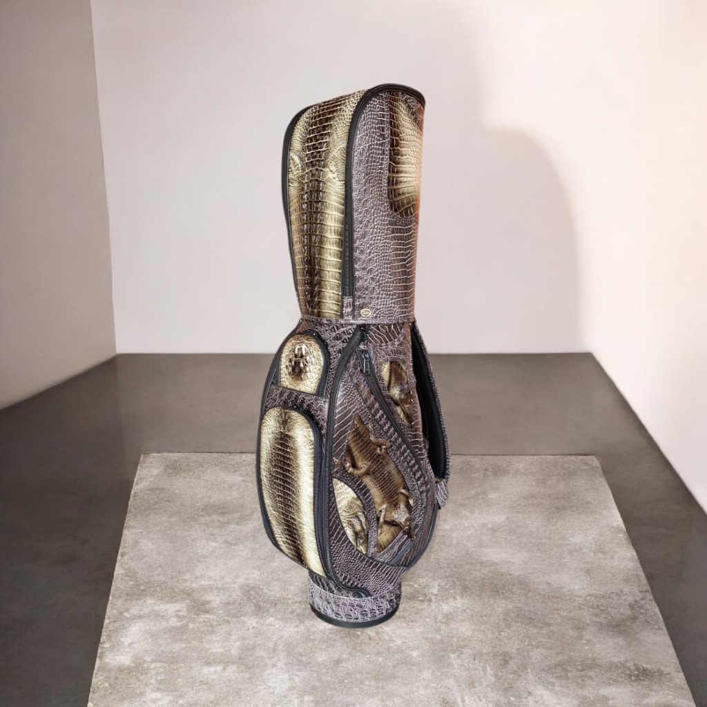 NOI LEATHER Tas Golf kulit Croc0 Asli Merauke Tas Golf Kulit