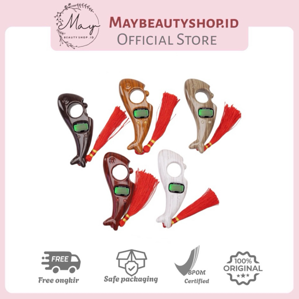 Tasbih Digital Model Kayu Led Untuk Dzikir | Alat Hitung Sholat Premium