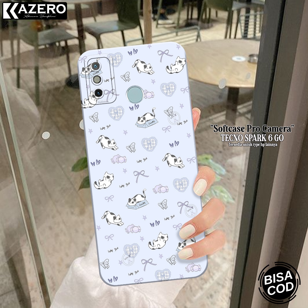 Silikon Tecno Spark 6 Go - Pro Camera - Fashion Case Kartun Case Tecno Spark 6 Go - Casing Tecno Spa