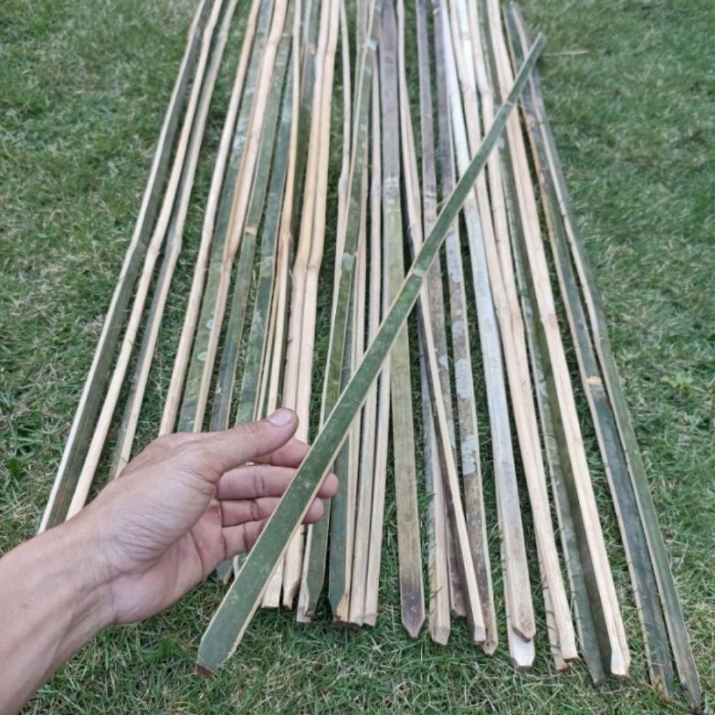 Bambu bilah / ajir turus penyangga tanaman /potongan bambu / bilah bambu / stik bambu / bilahan
