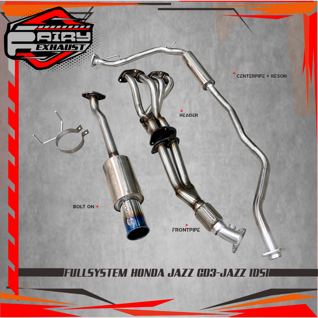 KNALPOT MOBILHONDA JAZZ GD3 - JAZZ IDSI FULL SYSTEM