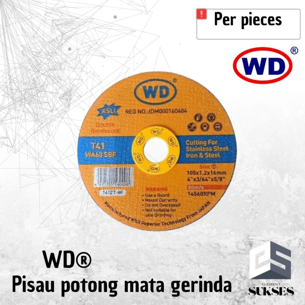 WD Mata gerinda pisau potong ukuran 4inc