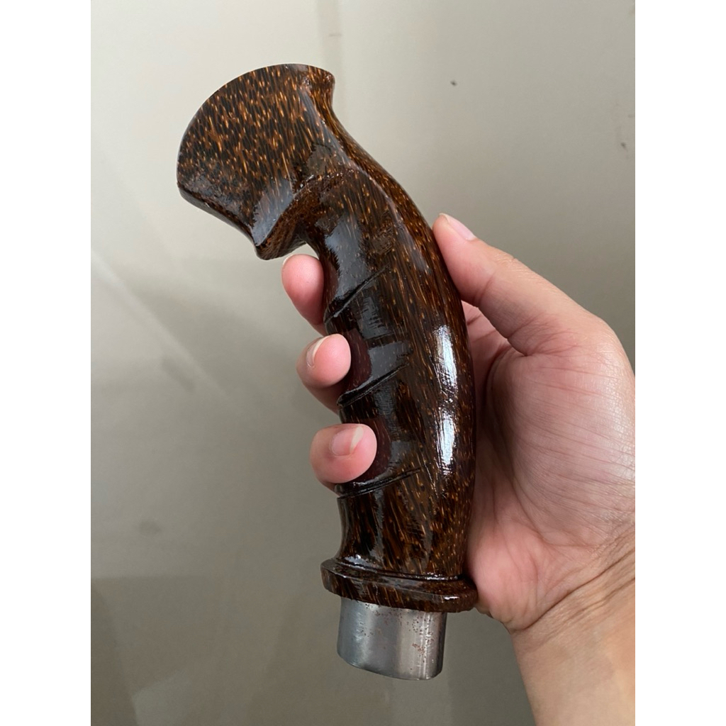 Gagang golok siap pakai/ Motif Mear Kayu Aren