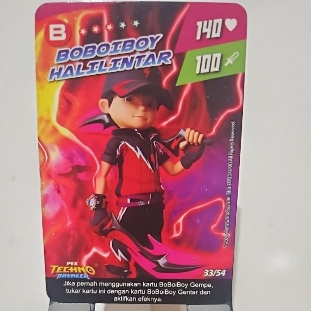 Monsta Galaxy Card Pek Techno Breaker Kartu Boboiboy Halilintar Limited Edition