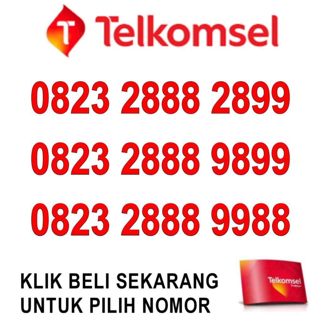nomor cantik simpati 2888 2828 kartu perdana Telkomsel cantik abab cdcd