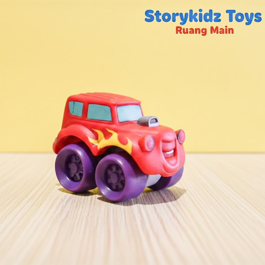 Mainan Mobil Anak Tonka Chuck and Friends Original Hasbro Preloved - Diecast Mobil Karakter Red Flam