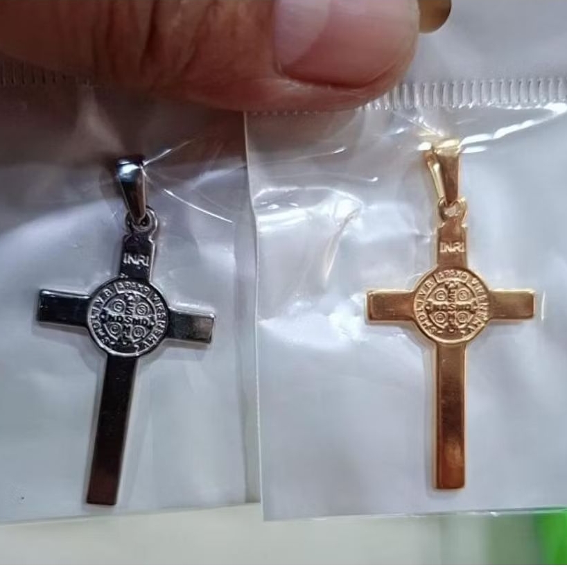 Liontin Titanium Salib INRI Anti karat Liontin Salib pria wanita