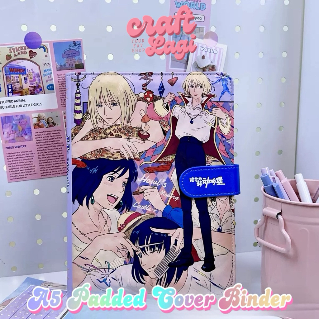 (Craftlagi) Note Book Plan Buku Catatan Binder Cardcaptor Sakura Maruko Ghibli Howl’s Moving Castle 