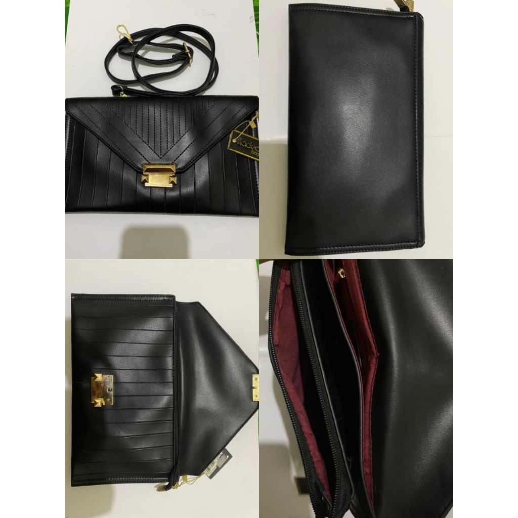 Tas Selempang Wanita Fladeo Original - Hitam Elegan (Preloved Like New/Nominus) - Bisa Jadi Clutch