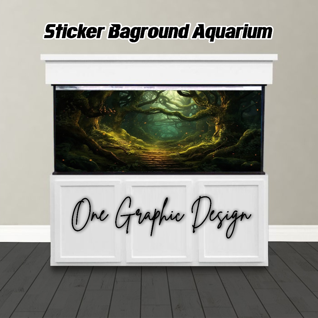 Background Aquarium, Stiker Aquarium , Wallpaper Aquarium, Aquascape, Stiker Aquarium Belakang