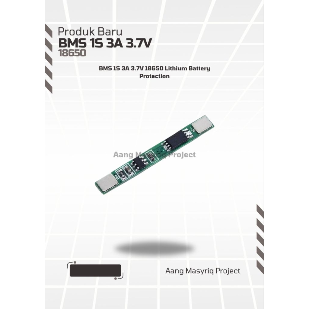 BMS 1S 3A 3.7V 18650 Lithium Battery Protection