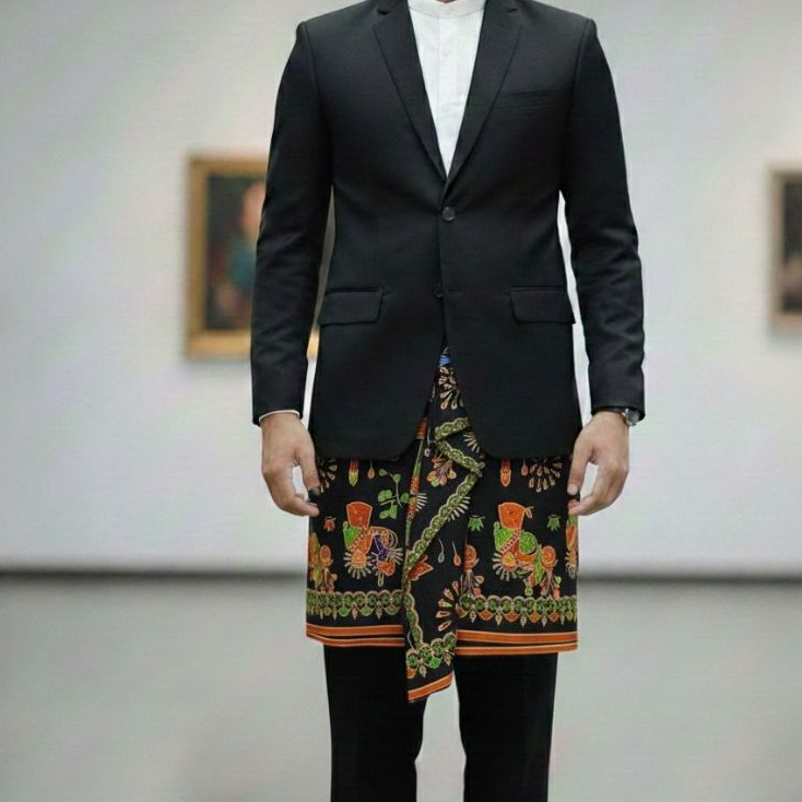 Kain Sapit Betawi Motif Ondel-Onde Sapit Sembong Betawi Cocok untuk Pakaian Adat Tradisional