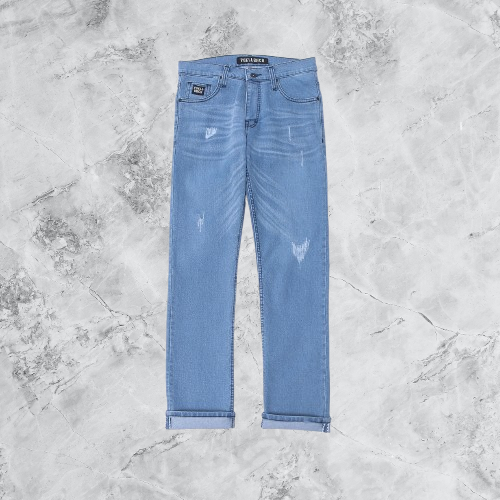 Celana Jeans Panjang Pria Denim Olympus Premium Retro Standard Blue Wishker