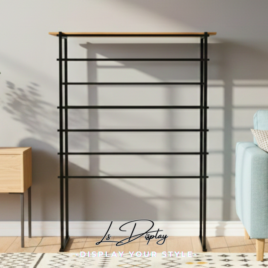 Rak Jilbab Jumbo Besi Tebal | Premium Display Kerudung Rak Jilbab Dobel | Rak Display Jilbab Jumbo B