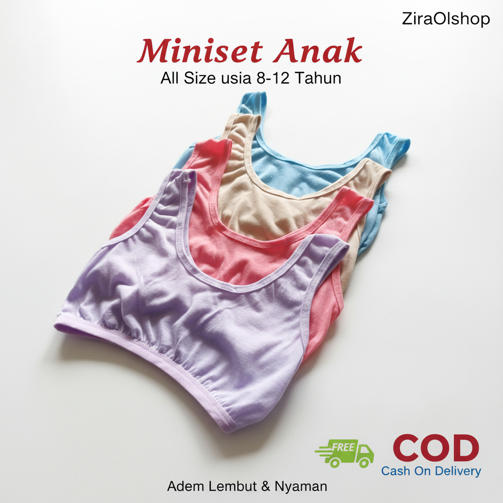 6 PCS MINISET ANAK SD 11 TAHUN | MINISET REMAJA | MINISET ANAK SD | PAKAIAN DALAM MINISET ANAK REMAJ