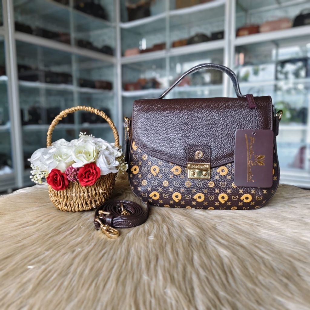 Tas papillon k3443 warna kopi,hitam, merah motif