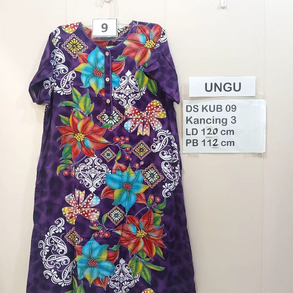 Daster Tidur Jumbo Wanita Big Size Kencana Ungu Asli Label Biru Ld 130 120 Pendek Premium Daster Seh