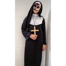 Costume Valak Halloween Biarawati cosplay Kostum Valak The Nun Kostum Halloween Kostum Hantu Cosplay