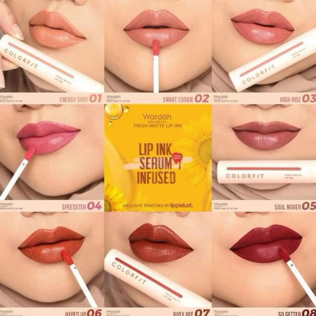 WARDAH COLORFIT FRESG LIP INK SERUM $ WARDAH LAST DAY LIP PAINT