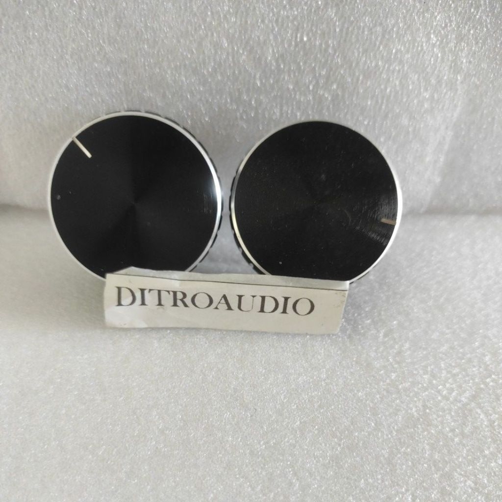 Knop Potensio Alumunium 40mm knop potensio hitam aluminium