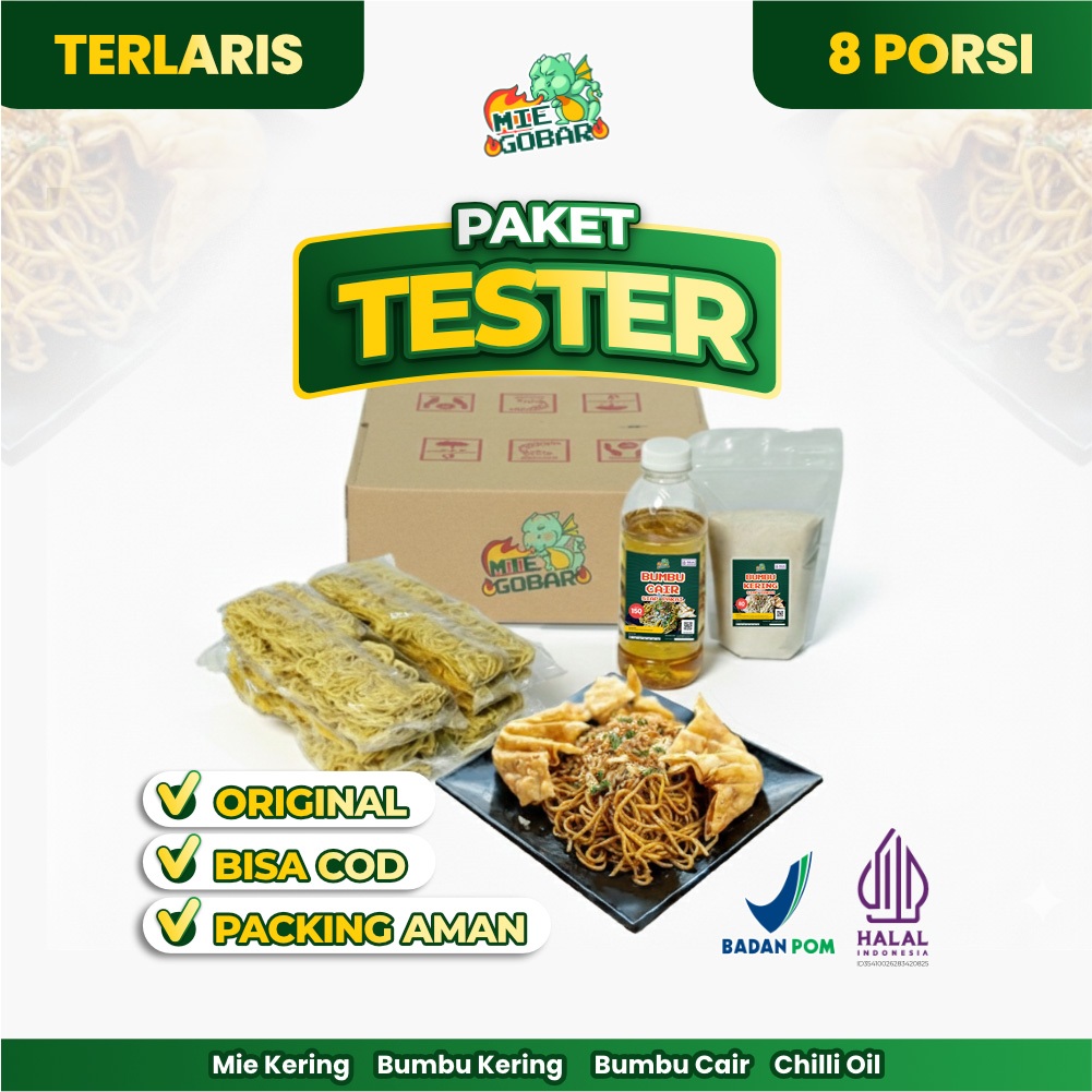 [PAKET KOMPLIT] Paket 8-100 Porsi Lengkap | Bisnis Mie Level Kekinian | Mie Gobar | Mie Kekinian