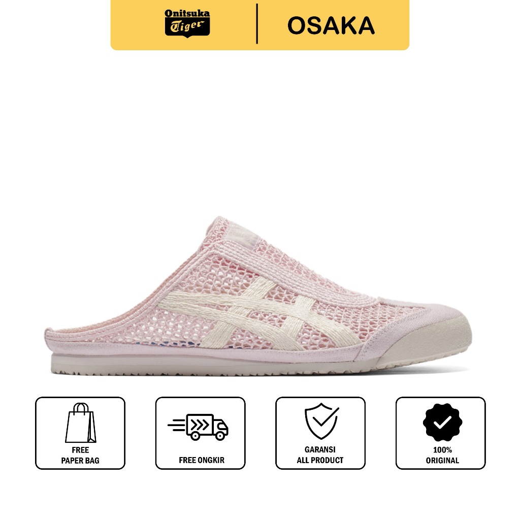 Sepatu Onitsuka Tiger Mexico 66 Sabot Pink Original / Sepatu Wanita / Sneakers Wanita / Sandal Wanit