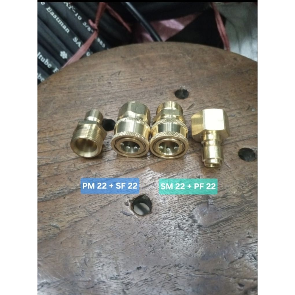 Quick Release M22 Kuningan - Quick Coupler Steam