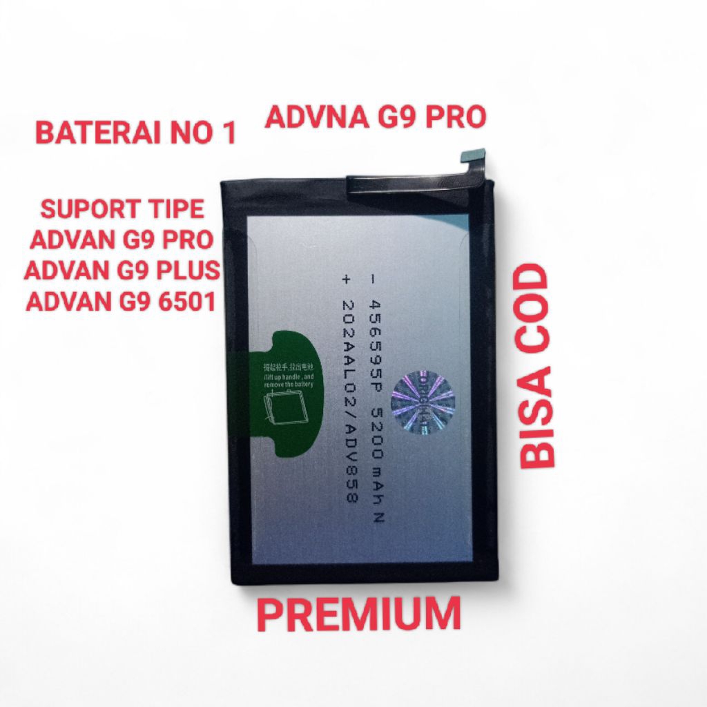 Baterai Advan G9 Pro - Advan G9 Plus - Advan G9 6501 - Baterai No 1 BISA COD