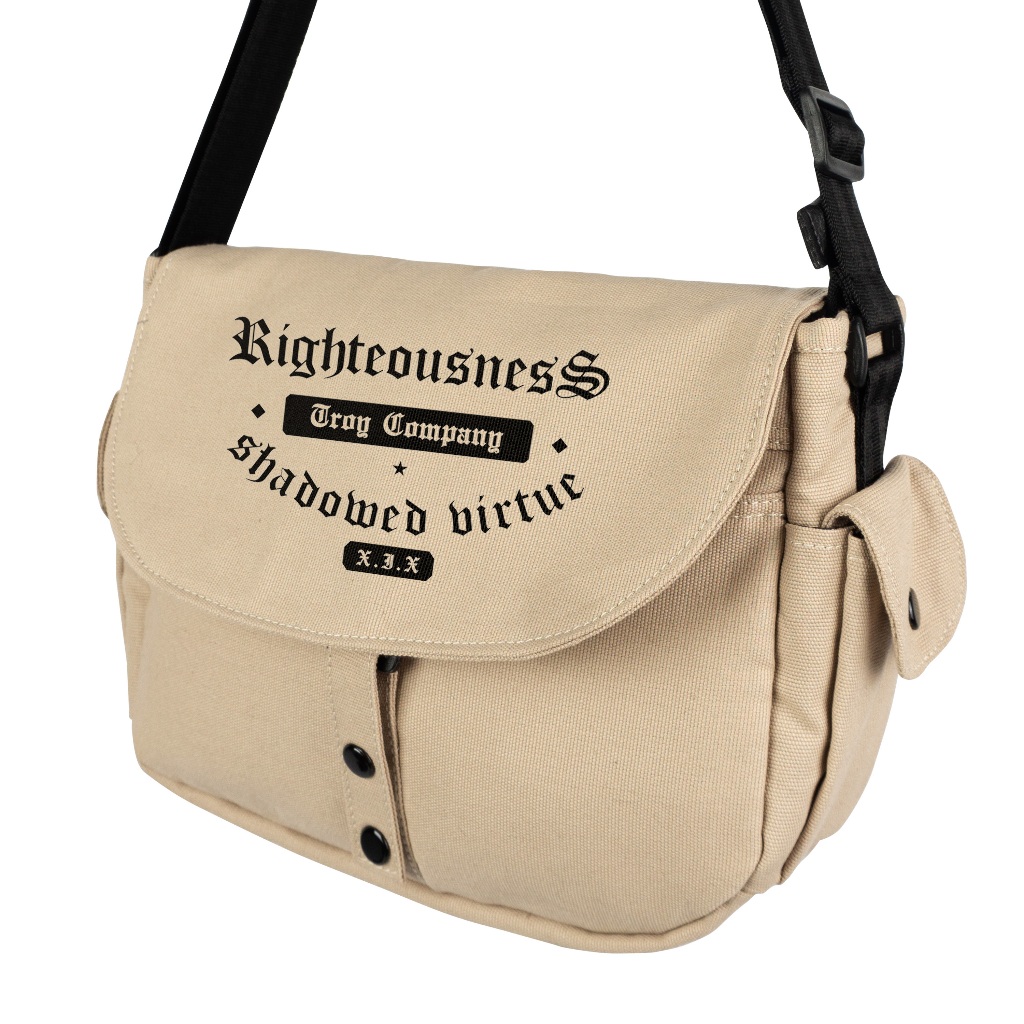 Troy Company Sling Bag Messenger Bag Righteousness - Tas Selempang Beige SBD 3498