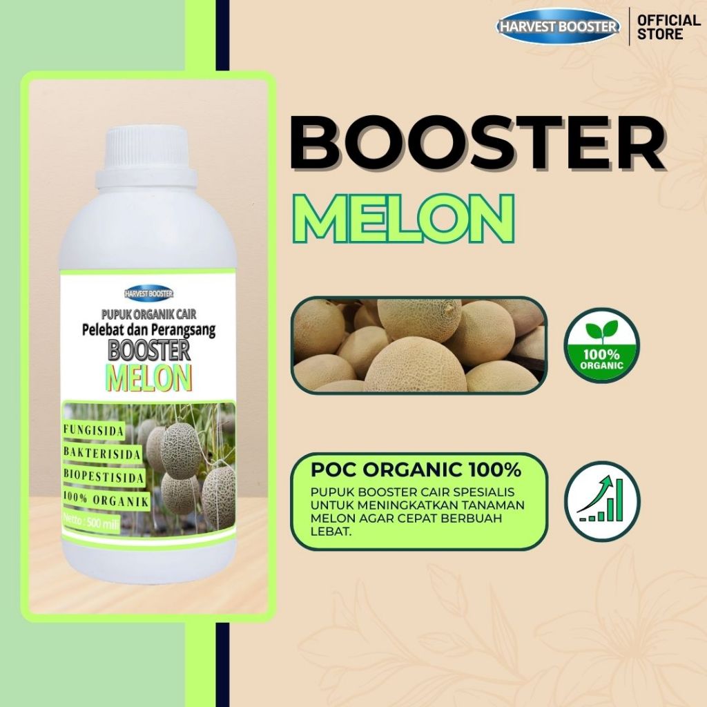 BOOSTER MELON | Pupuk buah MELON agar berbuah lebat /  Pupuk booster buah MELON anti rontok / pupuk 