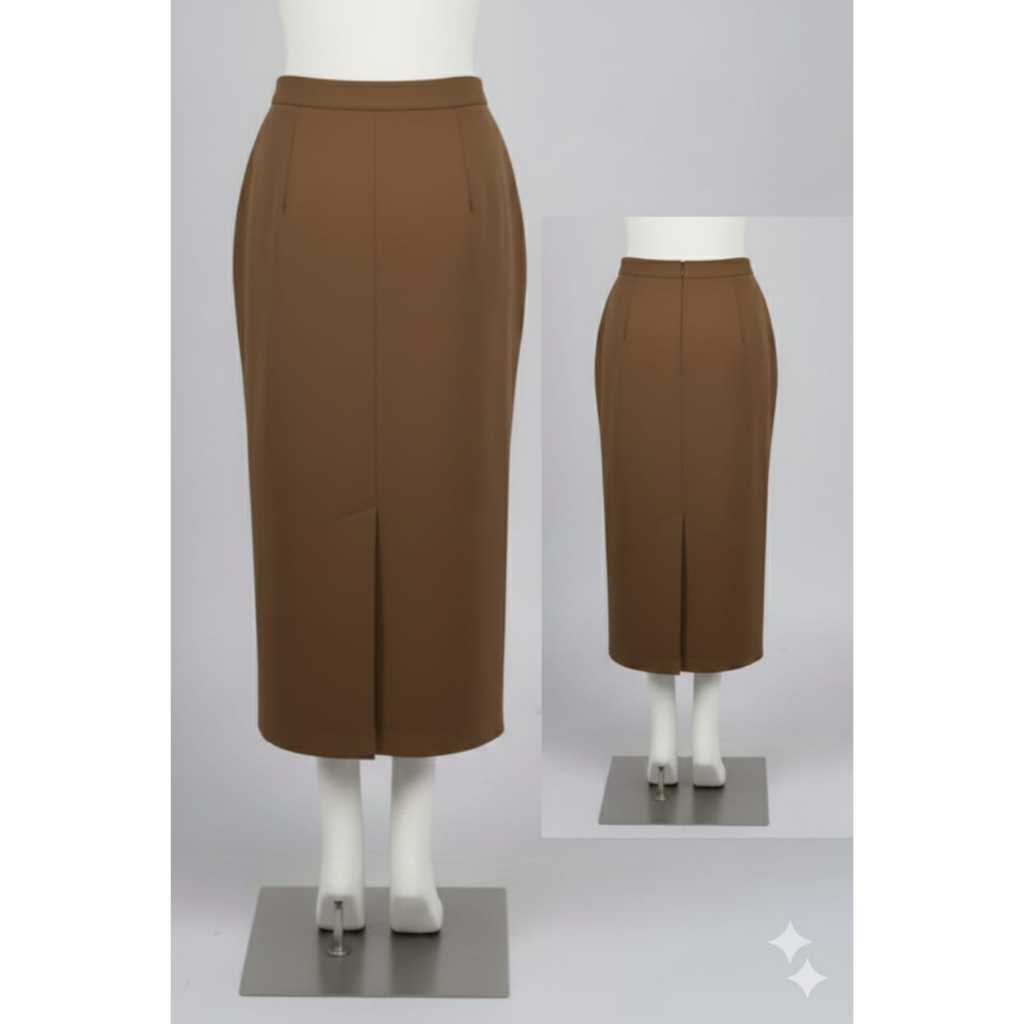 Lilo Rok Kerja Pemda/Guru/PNS Wanita Model span Warna Khaki Tua dan Khaki Sedang