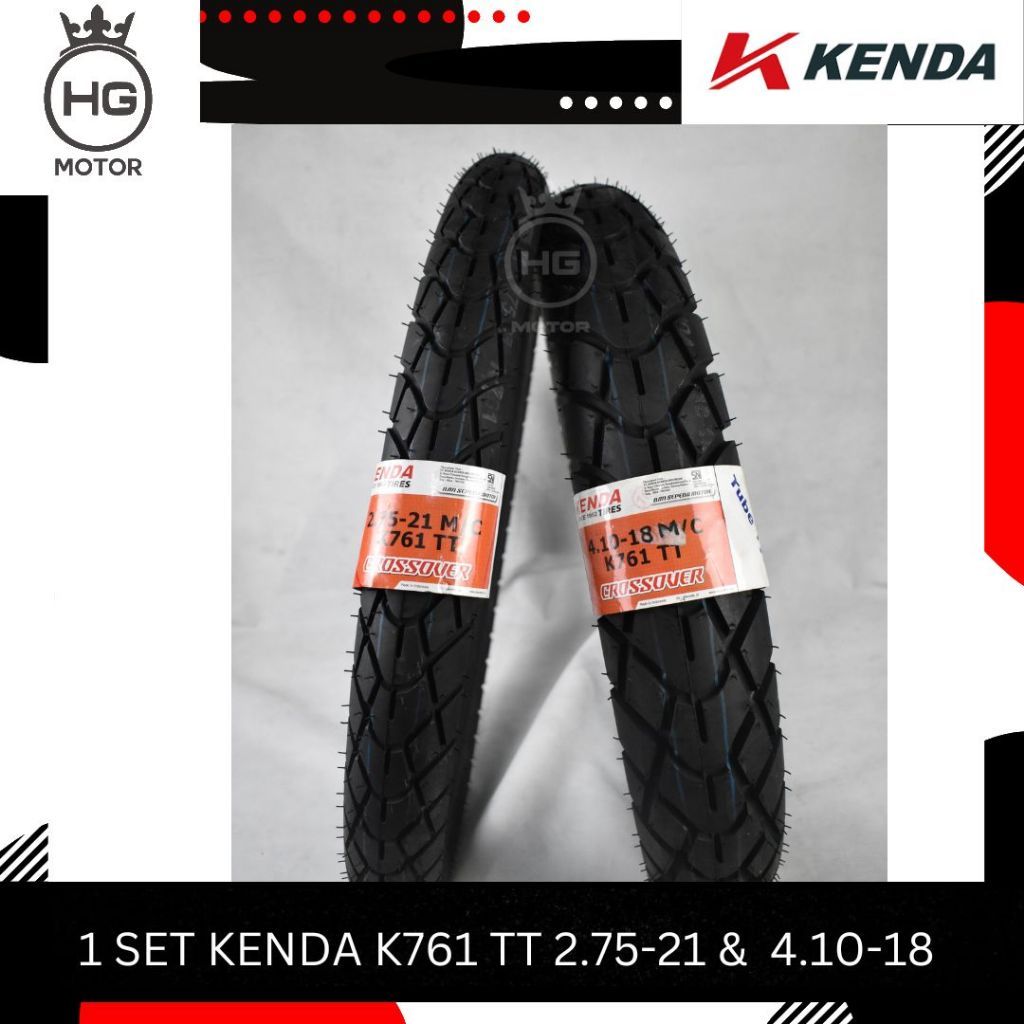 1 SET KENDA K 761 K761 410-18 & 275-21 Ban Motor Trail Cross Adventure
