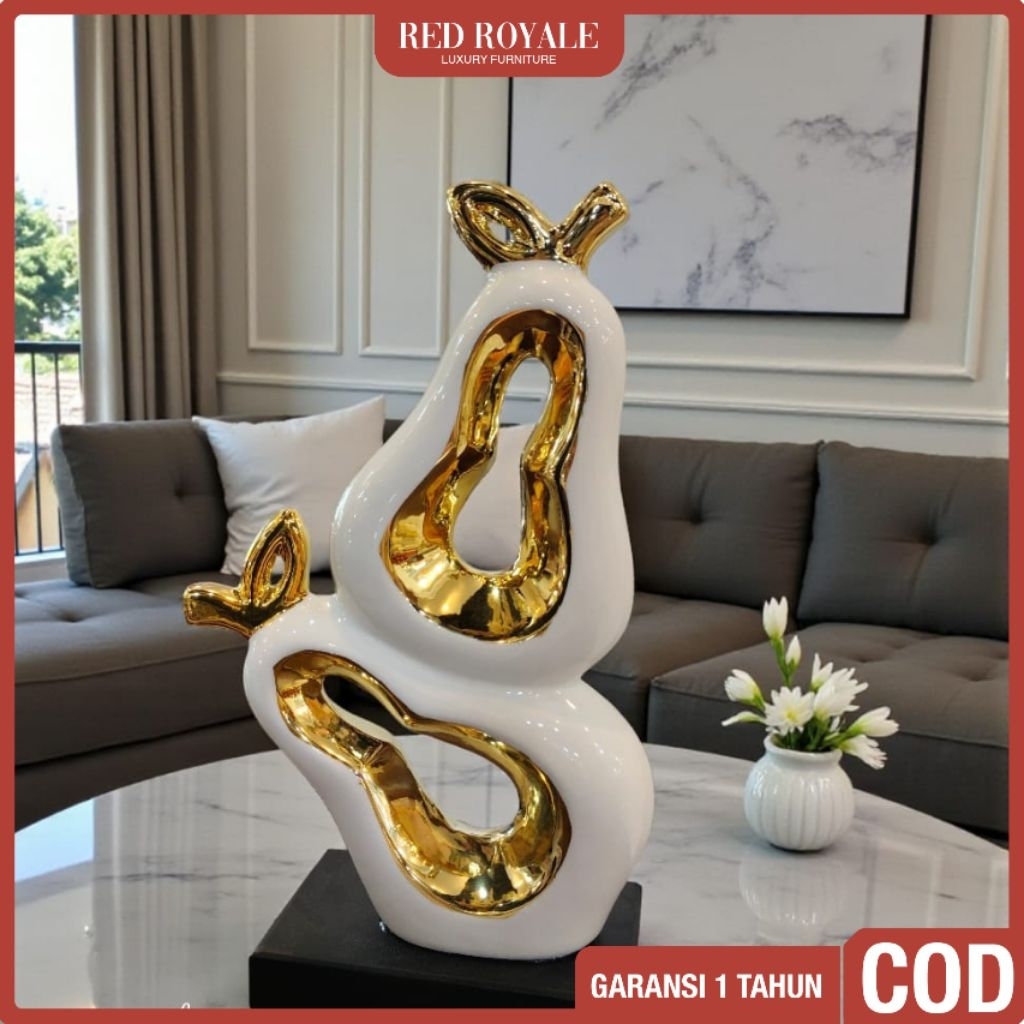 pajangan buah keramik dekorasi hiasan ruang tamu