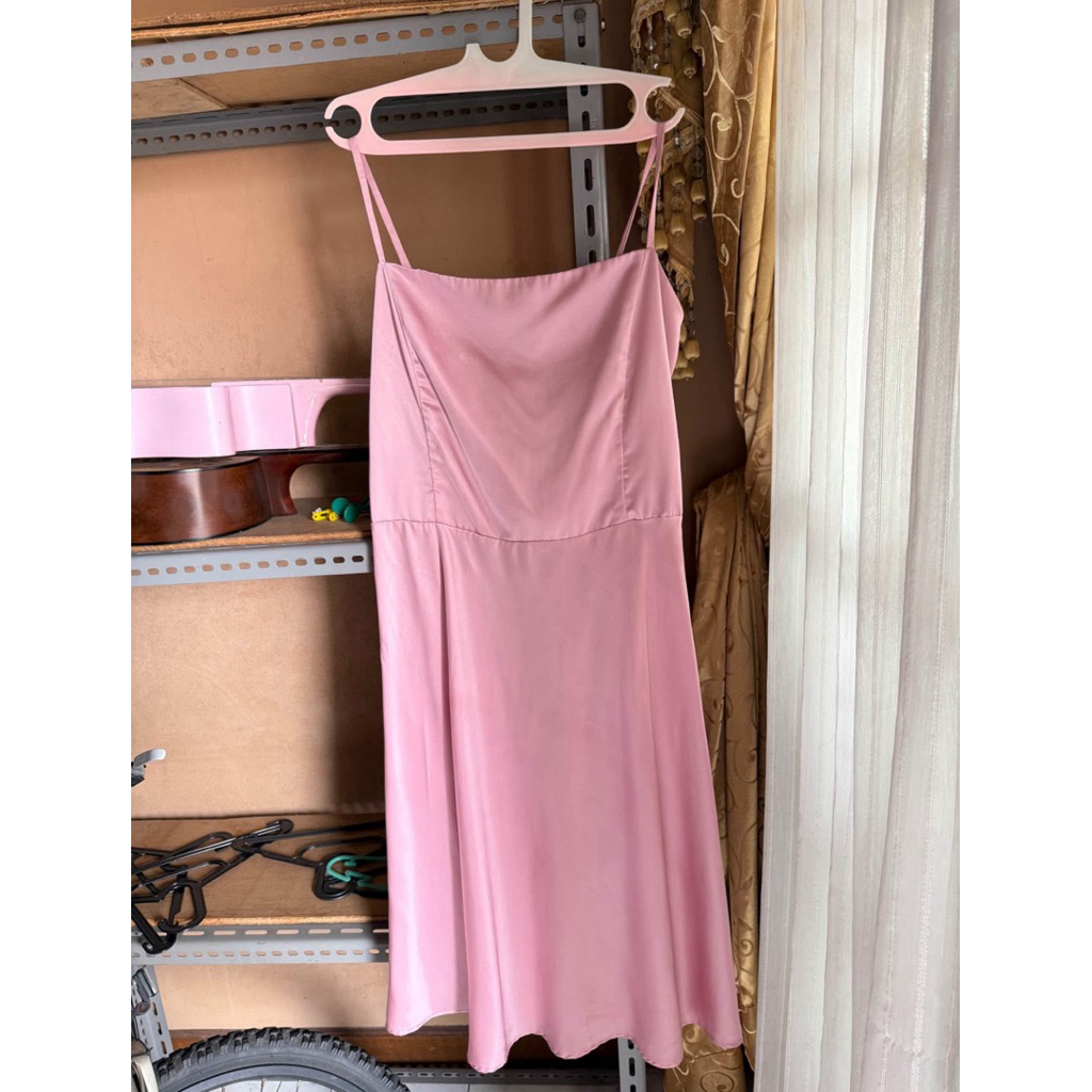 Dress satin pink
