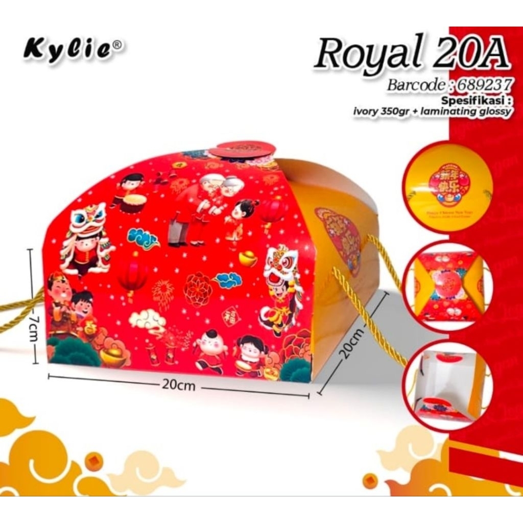Dus Royal 20A  box hampers kue edisi imlek 2026 uk 20X20cm