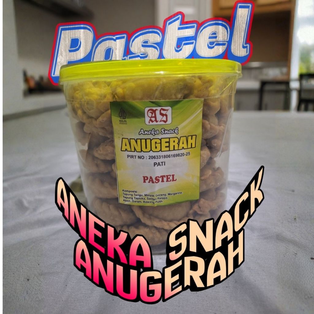 Pastel abon kemasan toples jajanan tradisional snack ringan